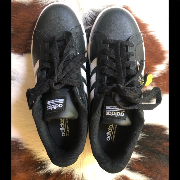 Adidas Cloadfoam Memory Footbed 3 Stripe Black Sz7 - Picture 5 of 8